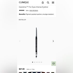 *NWT* Clinique Quickliner Intense black Eyeliner